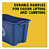 Stacking Recycle Bin, 18 gal, Polyethylene, Blue (571873BE)
