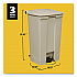 Legacy Step-On Receptacle, 23 gal, Polyethylene, Beige (614600BG)