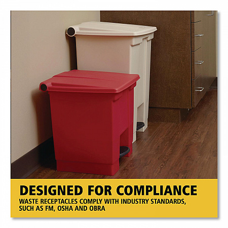 Legacy Step-On Receptacle, 23 gal, Polyethylene, Beige (614600BG)