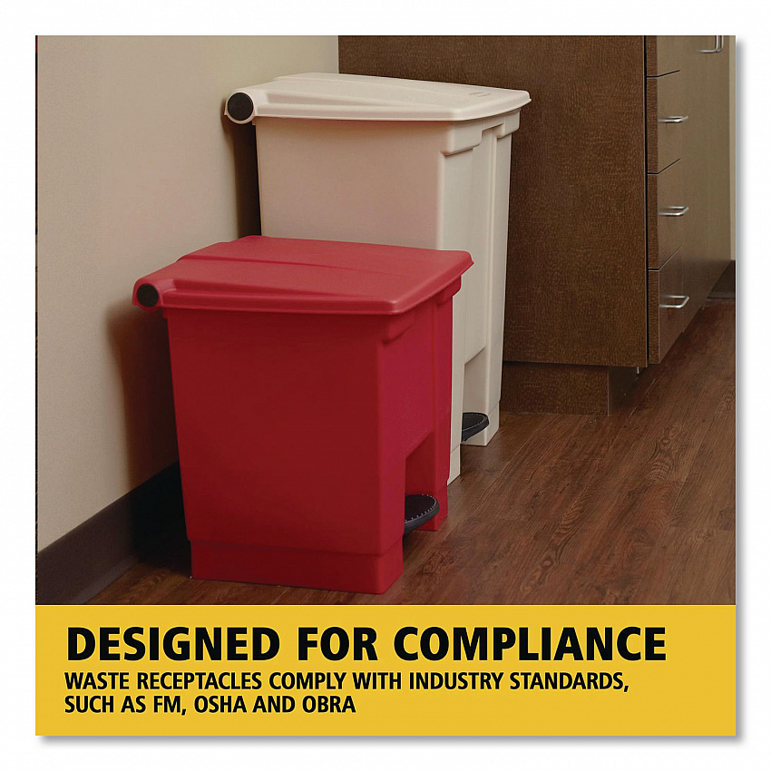Legacy Step-On Receptacle, 23 gal, Polyethylene, Beige (614600BG)