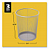 Steel Mesh Wastebasket, 5 gal, Steel Mesh,  Silver (WMB20SLV)