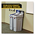 Slim Jim Recycling Station Kit, 1-Stream Landfill, 23 gal, Plastic, Gray/Black (2185053)