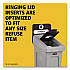 Slim Jim Recycling Station Kit, 1-Stream Landfill, 23 gal, Plastic, Gray/Black (2185053)