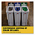 Slim Jim Recycling Station Kit, 1-Stream Mixed Recycling, 23 gal, Plastic, Gray/Blue (2185055)