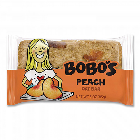 Oatmeal Bars, Peach, 3 oz Individually Wrapped, 12/Box (00058)