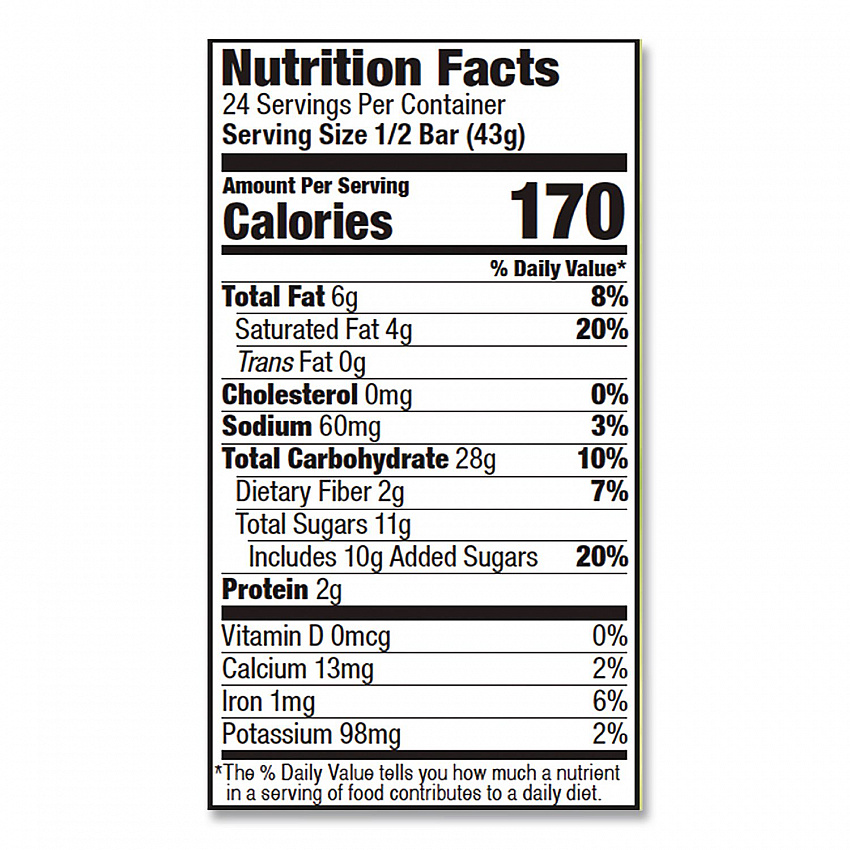 Oatmeal Bars, Peach, 3 oz Individually Wrapped, 12/Box (00058)