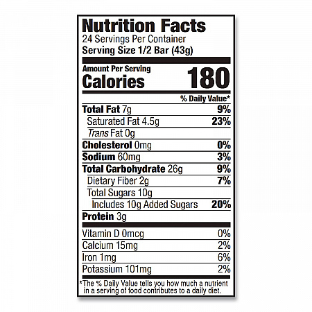 Oatmeal Bars, Peanut Butter Chocolate Chip, 3 oz Individually Wrapped, 12/Box (00172)