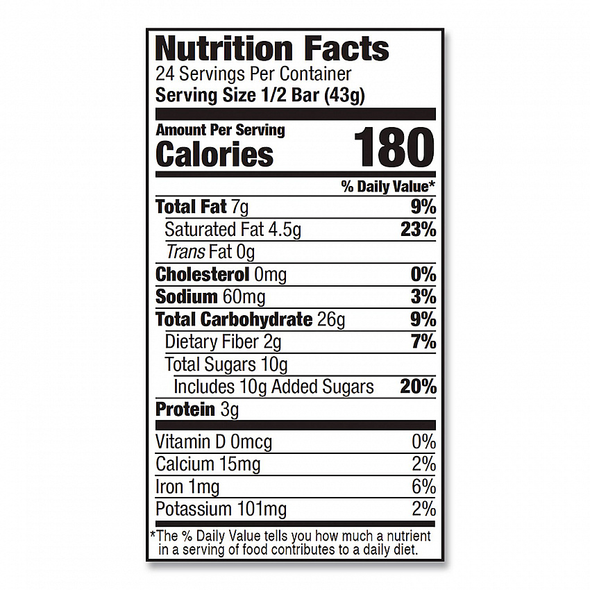 Oatmeal Bars, Peanut Butter Chocolate Chip, 3 oz Individually Wrapped, 12/Box (00172)