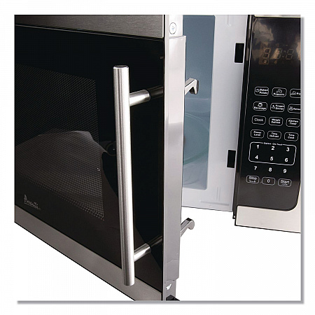 1.5 cu ft Countertop Microwave, 1,000 W, Stainless Steel/Black (MT150V3S)