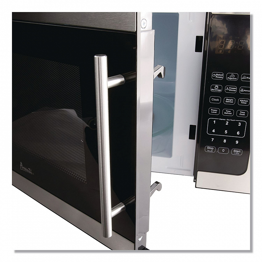 1.5 cu ft Countertop Microwave, 1,000 W, Stainless Steel/Black (MT150V3S)