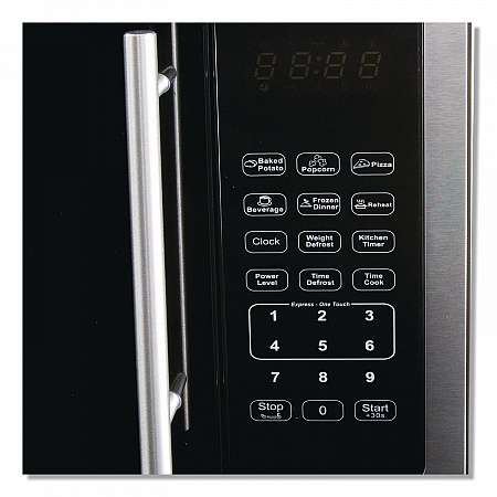 1.5 cu ft Countertop Microwave, 1,000 W, Stainless Steel/Black (MT150V3S)