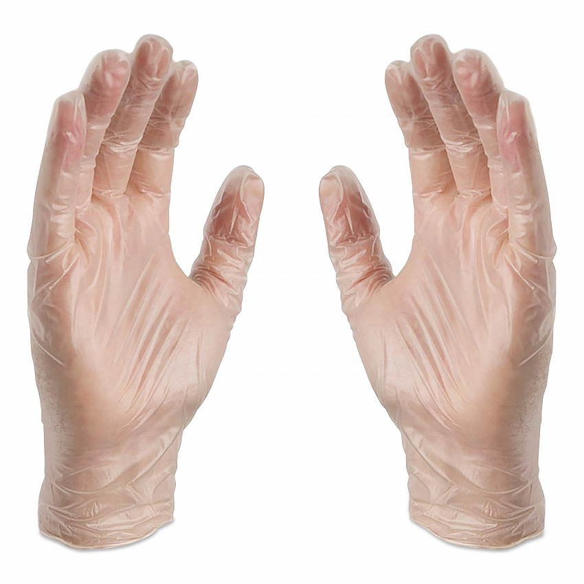 Industrial Vinyl Gloves, Powder-Free, Large, 3 mil Thick, 9.5" Long, Clear, 100/Box (GPX346100)