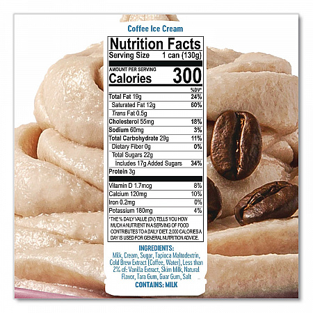 Ice Cream Pod, Coffee, 5.2 oz Single Serve Pod for ColdSnap Machine, 12/Carton (600089)