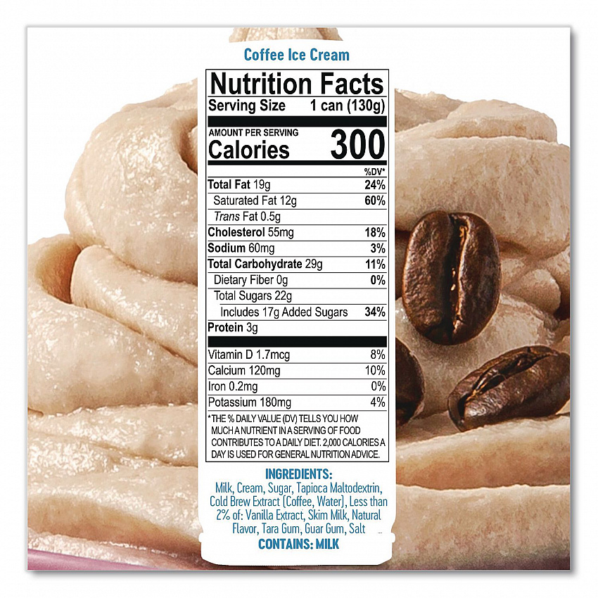 Ice Cream Pod, Coffee, 5.2 oz Single Serve Pod for ColdSnap Machine, 12/Carton (600089)