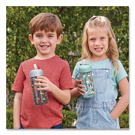 Puppy Love Plastic Water Bottle, 15 oz, Multicolor (DWB1PPY)