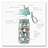 Puppy Love Plastic Water Bottle, 15 oz, Multicolor (DWB1PPY)