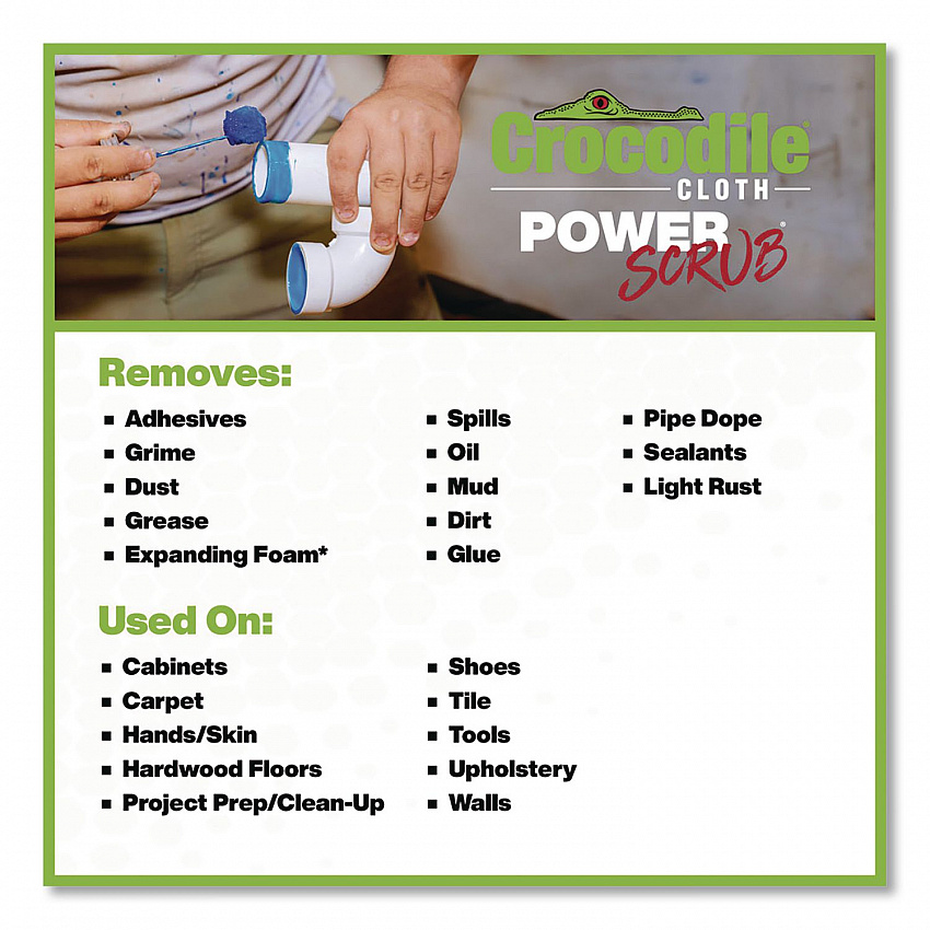 PowerSCRUB Cleaning Cloths, 10 x 15, White, 80/Pack (6500080)