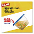 Soup and Salad Containers, Medium Rectangle, 24 oz, 6.49 x 4.86 x 2.98, Clear/Bue, Plastic, 5/Pack (60796PK)
