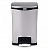 Slim Jim Stainless Steel Step-On Container, Front Step Style, 13 gal, Stainless Steel, Black (1901992)
