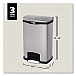 Slim Jim Stainless Steel Step-On Container, Front Step Style, 13 gal, Stainless Steel, Black (1901992)