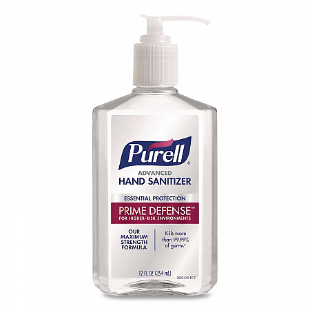 Prime Defense Advanced 85% Alcohol Gel Hand Sanitizer, 12 oz Pump Bottle, Clean Scent, 12/Carton (369912CT)