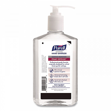 Prime Defense Advanced 85% Alcohol Gel Hand Sanitizer, 12 oz Pump Bottle, Clean Scent, 12/Carton (369912CT)