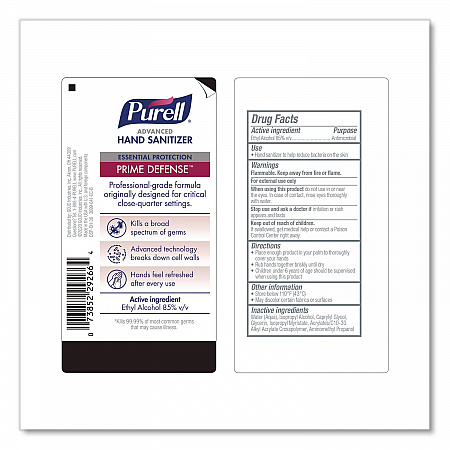 Prime Defense Advanced 85% Alcohol Gel Hand Sanitizer, 12 oz Pump Bottle, Clean Scent, 12/Carton (369912CT)