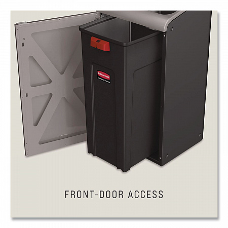 Configure Indoor Recycling Waste Receptacle, Landfill, 23 gal, Metal, Gray (1961621)