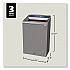Configure Indoor Recycling Waste Receptacle, Mixed Recycling, 33 gal, Metal, Gray (1961629)