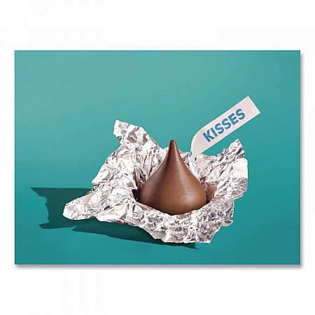 KISSES Milk Chocolate Candy, Silver Foils, 60 oz Bag (HEC33458)