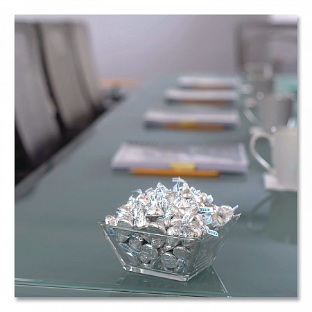 KISSES Milk Chocolate Candy, Silver Foils, 60 oz Bag (HEC33458)