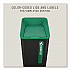 Sustain Decorative Refuse with Recycling Lid, 23 gal, Metal/Plastic, Black/Green (2078992)
