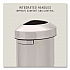 Refine Series Half Round Waste Receptacle, 16 gal, Plastic/Stainless Steel (2147550)