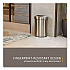 Refine Series Half Round Waste Receptacle, 16 gal, Plastic/Stainless Steel (2147550)