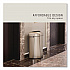 Refine Series Half Round Waste Receptacle, 16 gal, Plastic/Stainless Steel (2147550)