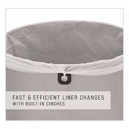 Refine Series Waste Receptacle, 15 gal, Plastic/Stainless Steel (2147581)