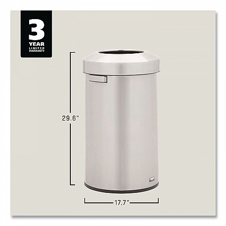 Refine Series Waste Receptacle, 23 gal, Plastic/Stainless Steel (2147584)