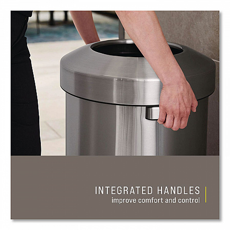 Refine Series Waste Receptacle, 23 gal, Plastic/Stainless Steel (2147584)