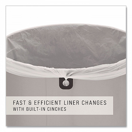 Refine Series Waste Receptacle, 23 gal, Plastic/Stainless Steel (2147584)