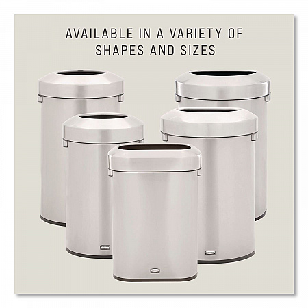 Refine Series Waste Receptacle, 23 gal, Plastic/Stainless Steel (2147584)