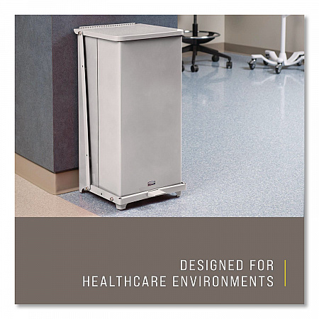 Defenders Heavy-Duty Steel Step Can, 13 gal, Steel, Stainless Steel (ST24SSPL)