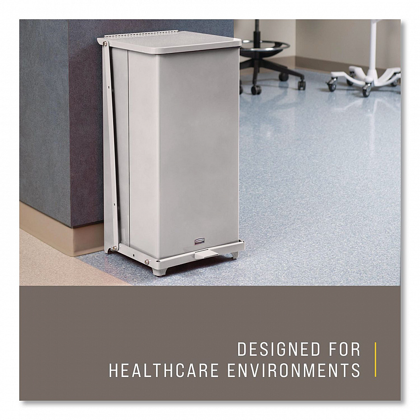 Defenders Heavy-Duty Steel Step Can, 13 gal, Steel, Stainless Steel (ST24SSPL)