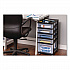 Five-Drawer Rolling Cart with Organizer Top, Plastic, 12.13 x 14.38 x 26.38, Clear/Black (270015116865)