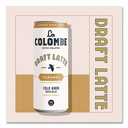 Draft Latte Cold Brew, Caramel Latte, 11 oz Can, 12/Carton (LCT00499)