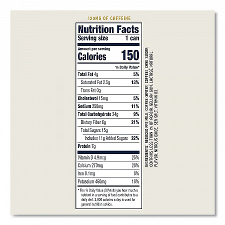 Draft Latte Cold Brew, Caramel Latte, 11 oz Can, 12/Carton (LCT00499)
