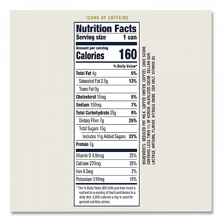 Draft Latte Cold Brew, Mocha Latte, 11 oz Can, 12/Carton (LCT00500)