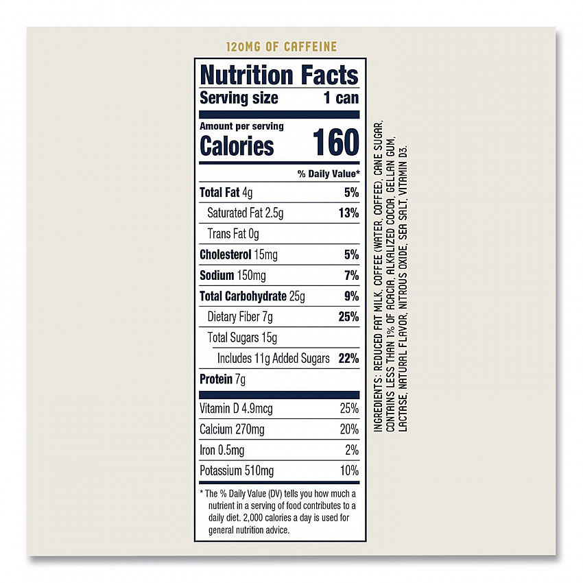 Draft Latte Cold Brew, Mocha Latte, 11 oz Can, 12/Carton (LCT00500)