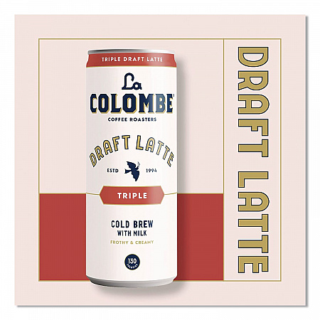 Draft Latte Cold Brew, Triple Shot Espresso Latte, 11 oz Can, 12/Carton (LCT00501)