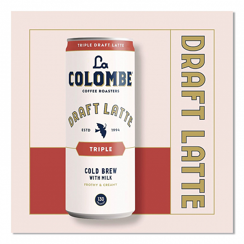 Draft Latte Cold Brew, Triple Shot Espresso Latte, 11 oz Can, 12/Carton (LCT00501)