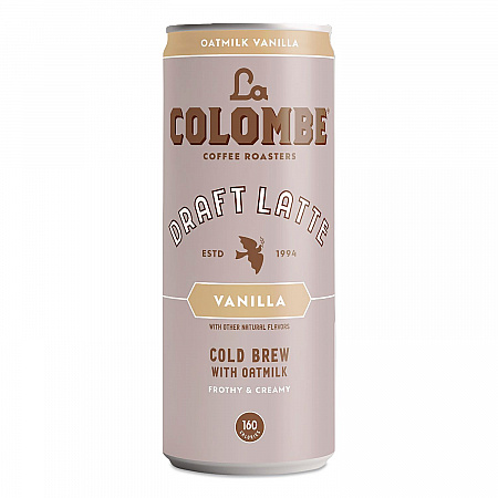 Draft Latte Cold Brew, Vanilla Latte with Oat Milk, 11 oz Can, 12/Carton (LCT00521)